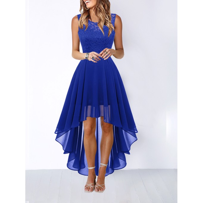 Casual hollow waist chiffon dress