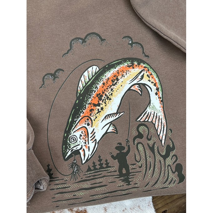 Casual Weekday Flyfishing Crewneck Sweatshirt