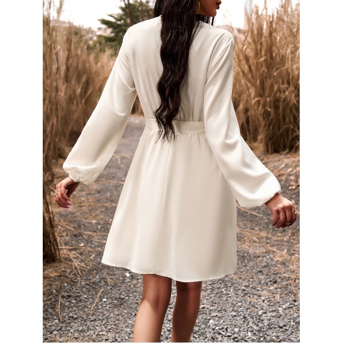 Elegant V-neck long sleeved dress