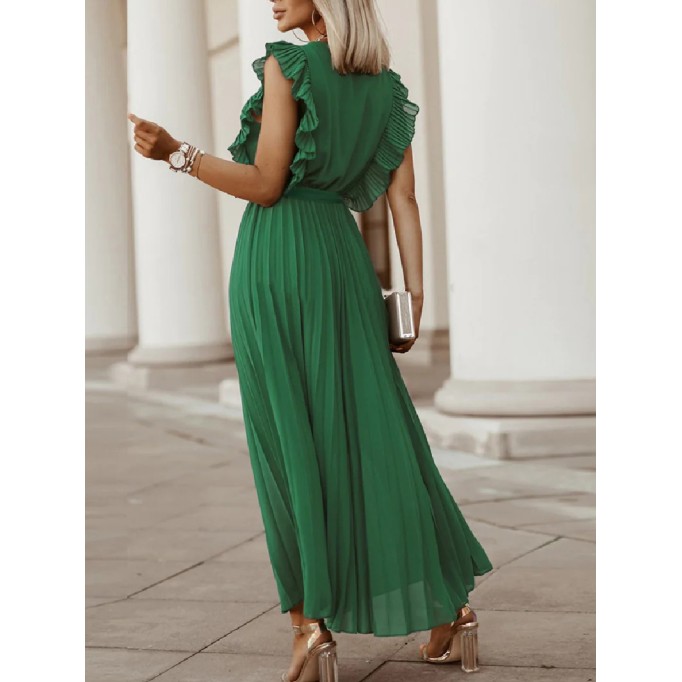 Fitted chiffon ruffle sleeves