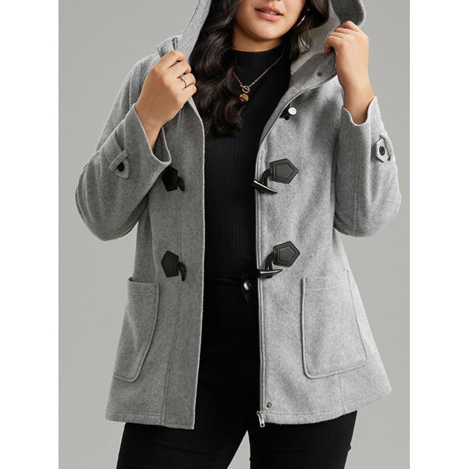 Gray horn button jacket