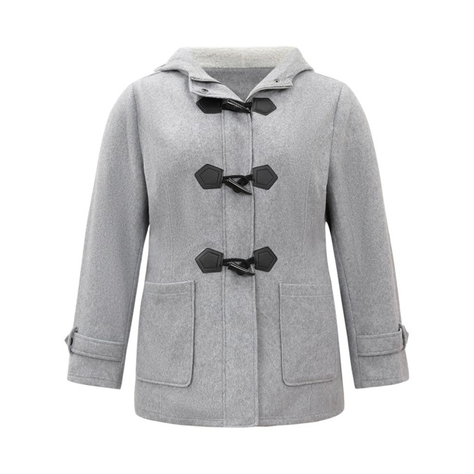 Gray horn button jacket