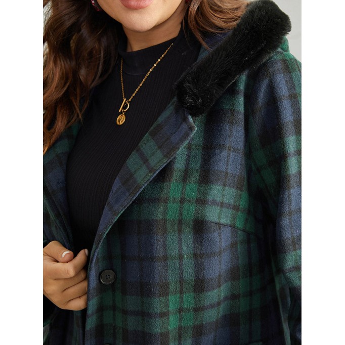 Green plaid coat