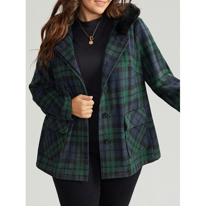 Green plaid coat