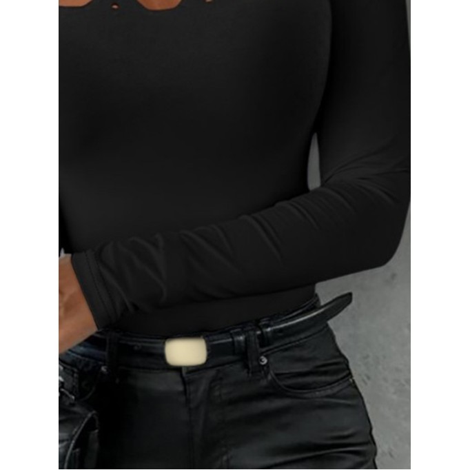 Hollow Diamond Fit Long Sleeve Top