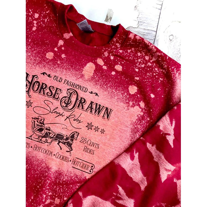 Horse Drawn Sleigh Rides tie-dye sweatshirt