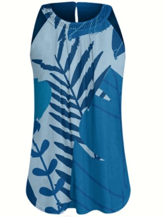 Hot diamond element print elegant halter vest