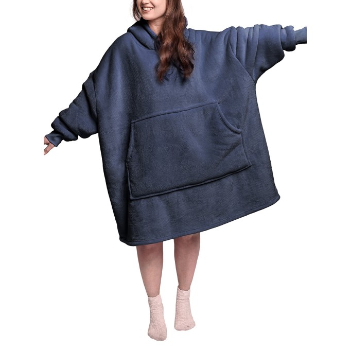 Large Lazy Comfortable Flannel Blanket Hoodie