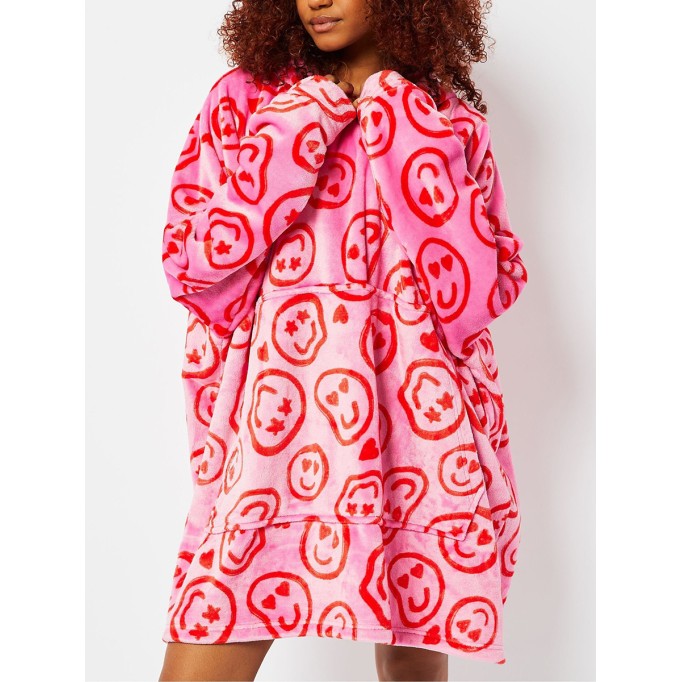 Pink Wool Blanket Hoodie