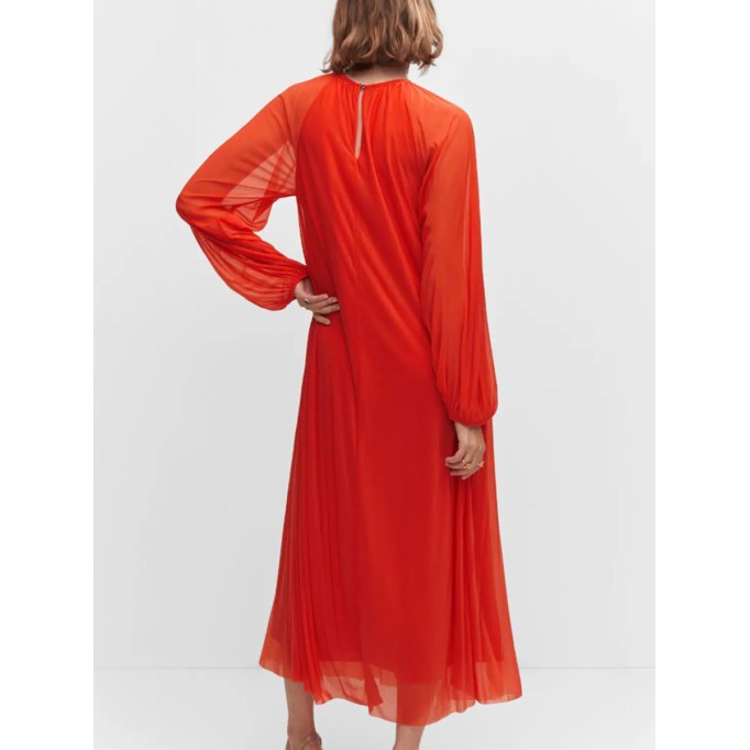 Red chiffon dress for women