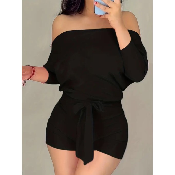 Sexy one-line shoulder slimming jumpsuit