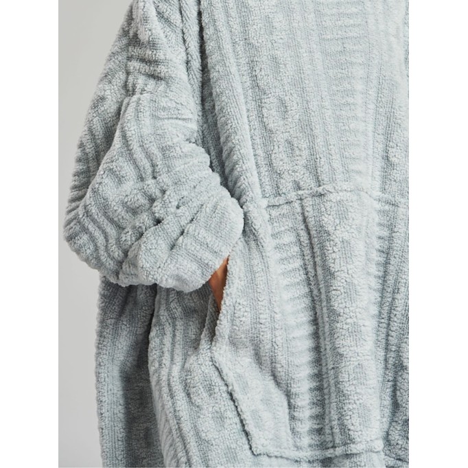 Soft plush large hoodie for home wear