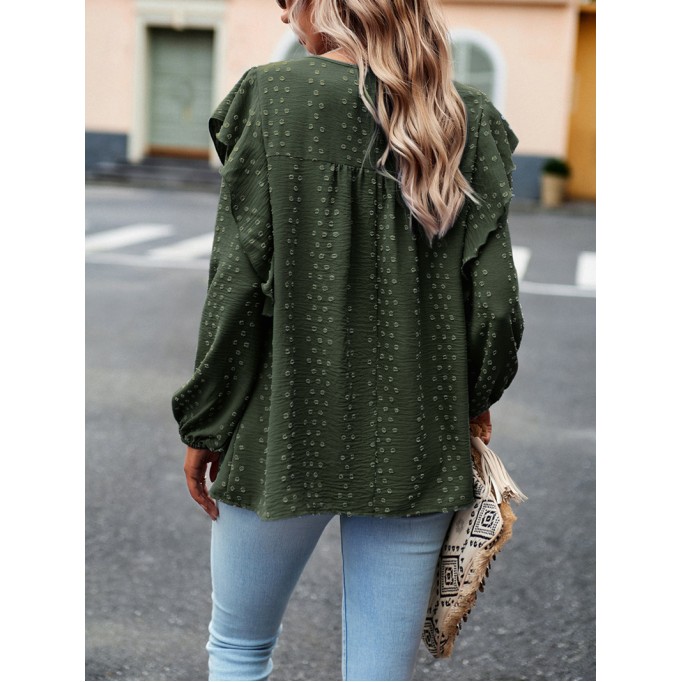 Solid color temperament casual long sleeves