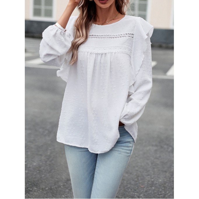 Solid color temperament casual long sleeves