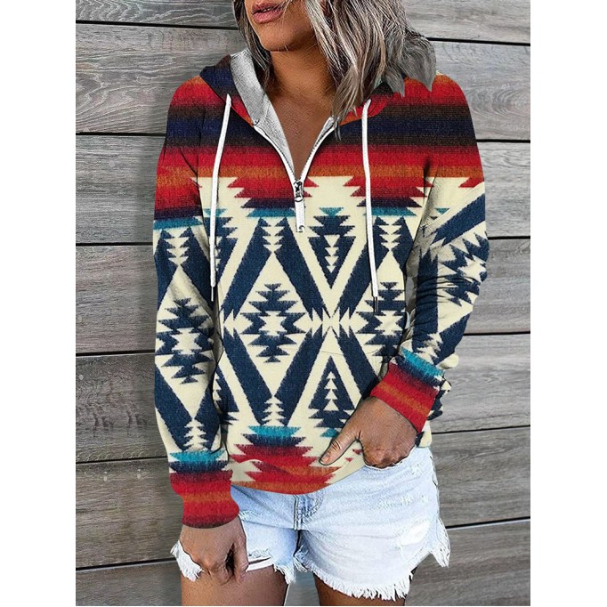 Stand collar zipper long sleeve fashionable casual sweatshirt