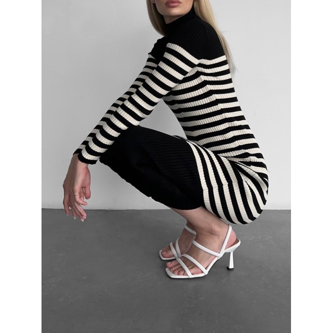 Stylish contrast striped dress