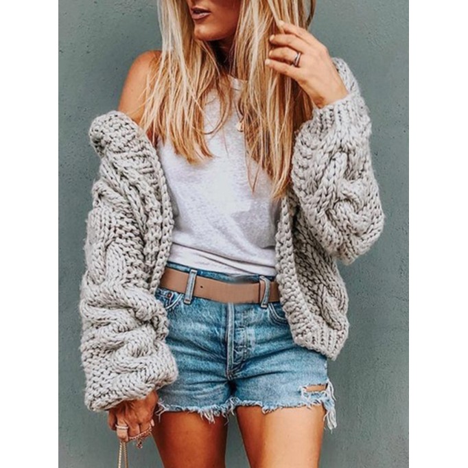 Thick Knitted Sweater Thickened Loose Cardigan Coat