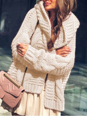 Thick Knitted Sweater Thickened Loose Cardigan Coat