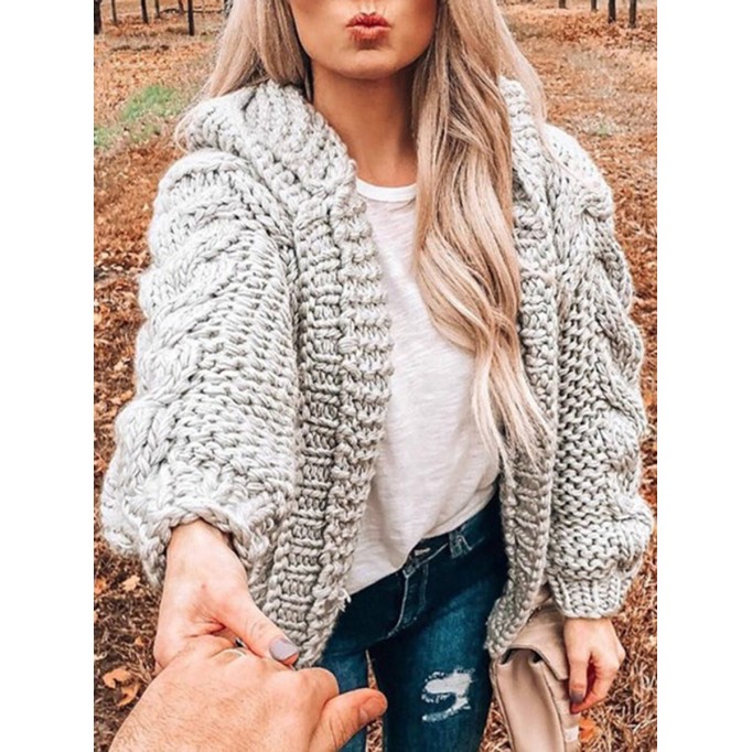 Thick Knitted Sweater Thickened Loose Cardigan Coat