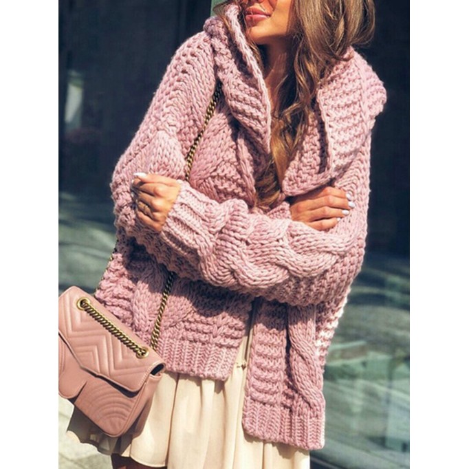 Thick Knitted Sweater Thickened Loose Cardigan Coat