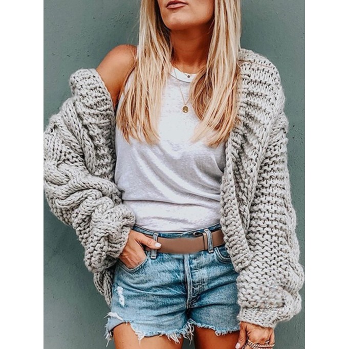 Thick Knitted Sweater Thickened Loose Cardigan Coat