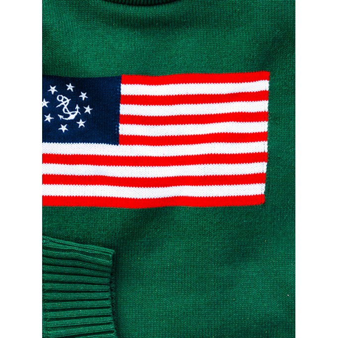 Unisex flag print casual sweater