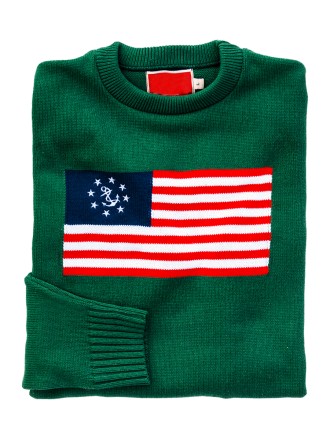 Unisex flag print casual sweater