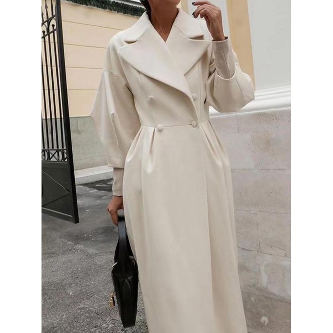 Vintage Palace Style Lantern Sleeve Woolen Coat Long Coat