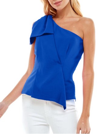 Women's asymmetrical one-shoulder strap vest