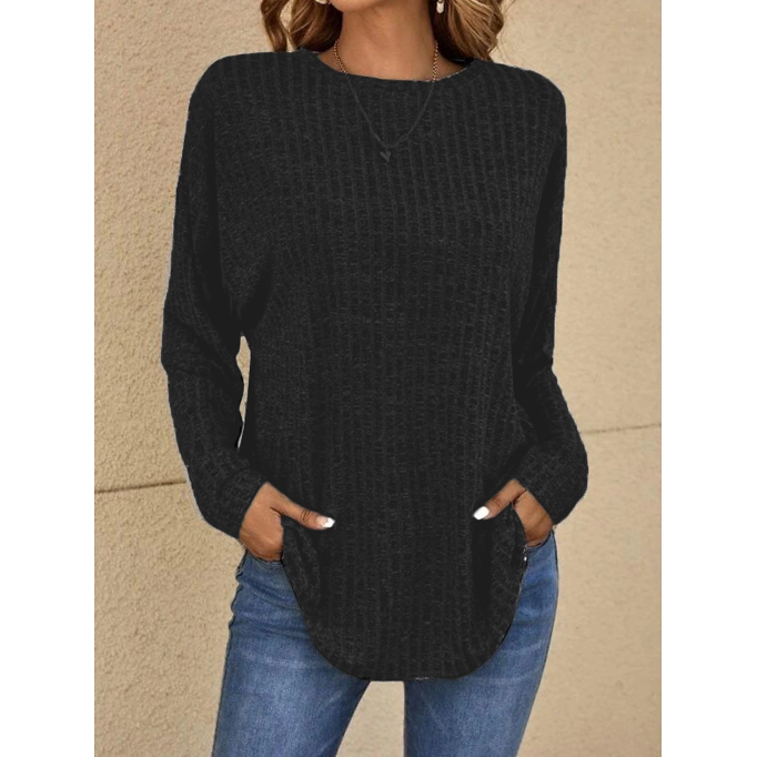 Women's basic round neck sweater