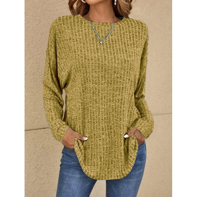 Women's basic round neck sweater