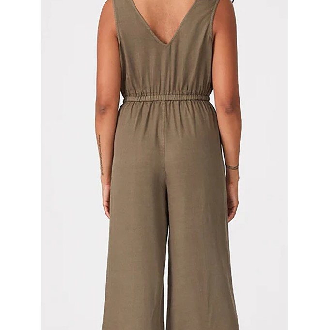 Women's casual V-neck jumpsuit