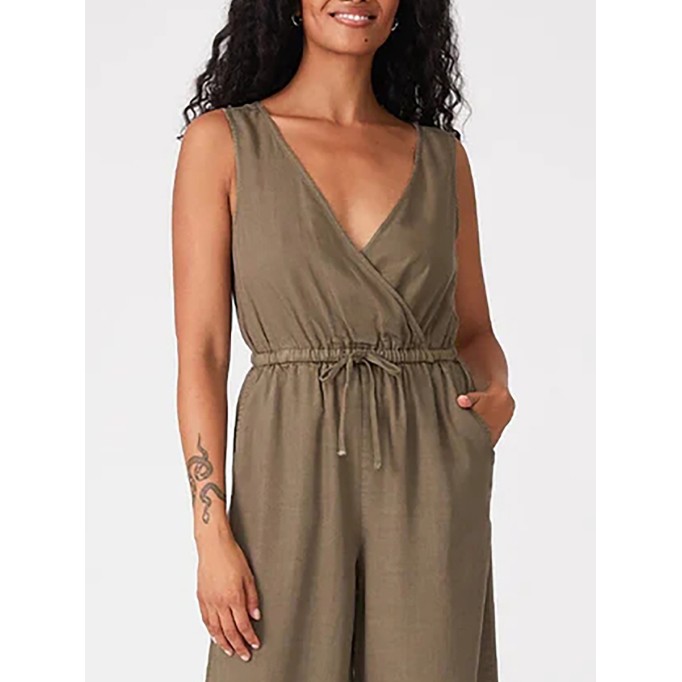 Women's casual V-neck jumpsuit