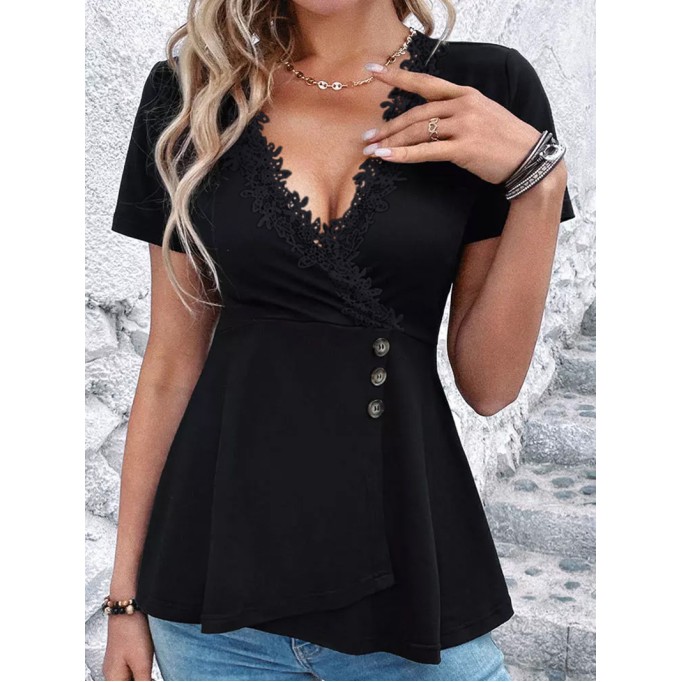 Women's Elegant Casual Lace Tops Shirts