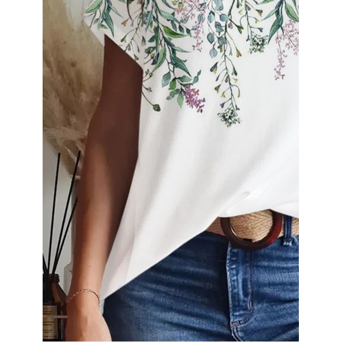 Women's Elegant Casual Tops Shirts Short Sleeves T Shirts