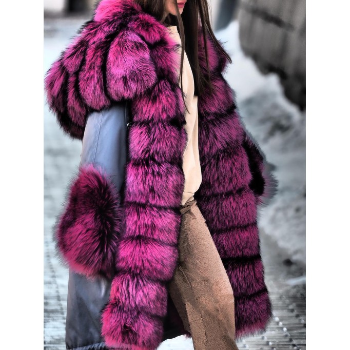 Women's fur collar autumn and winter coat