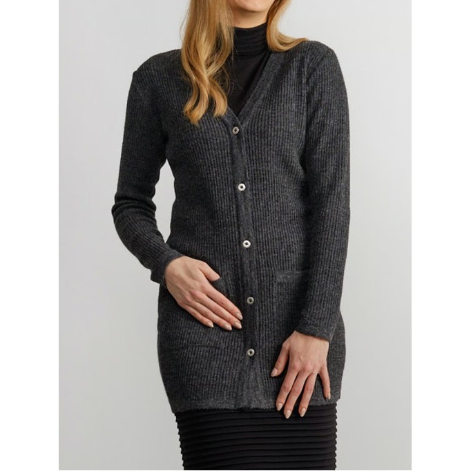 Women's grey elegant knitted sweater