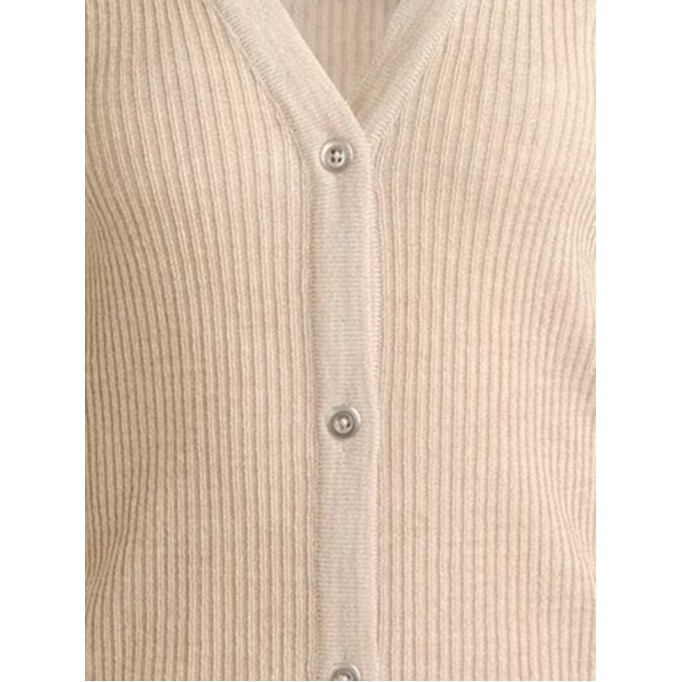 Women's khaki elegant knitted sweater