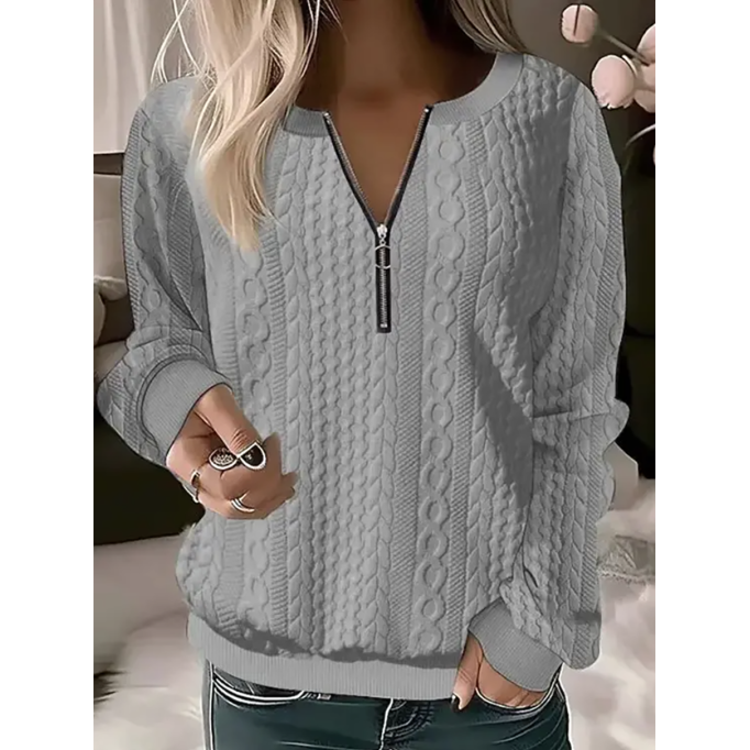 Women's Knit Textured Sweatshirt