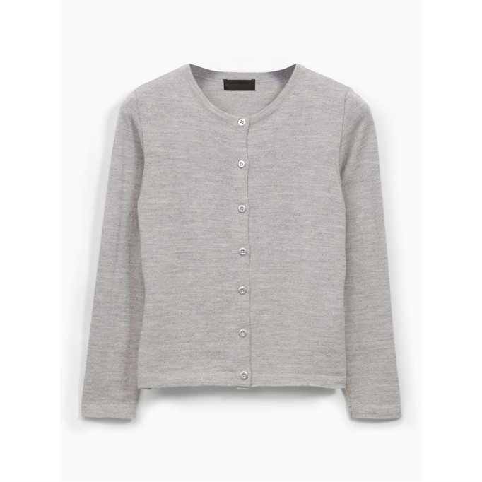 Women's light grey woven wool sweater