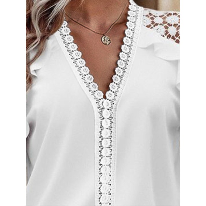 Women's Long Sleeve Lace Shirt Tops