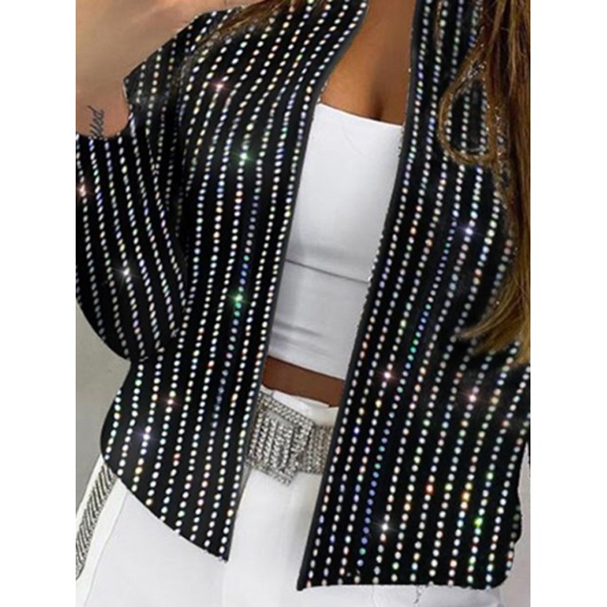 Women's minimal sequin jacket