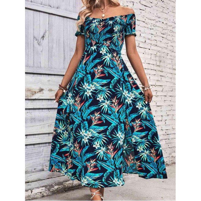 Women's Off Shoulder Split Dress