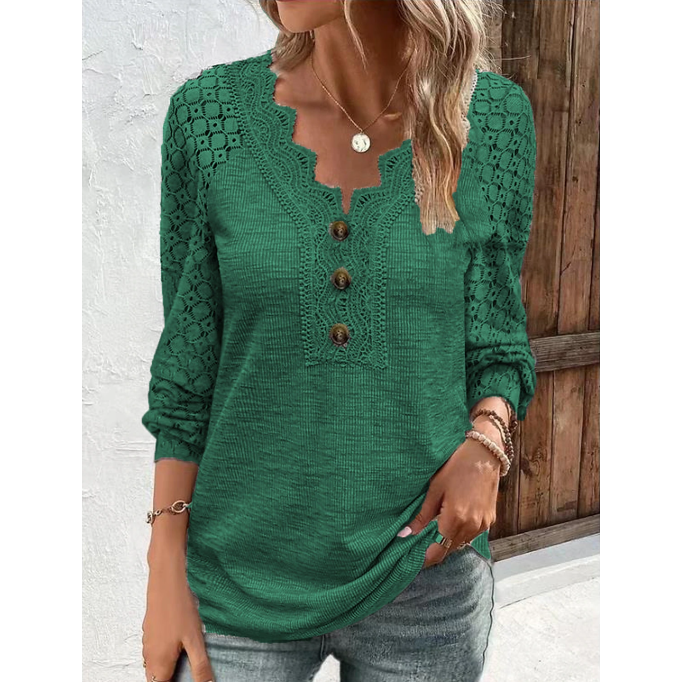 Women's patchwork lace T-shirt