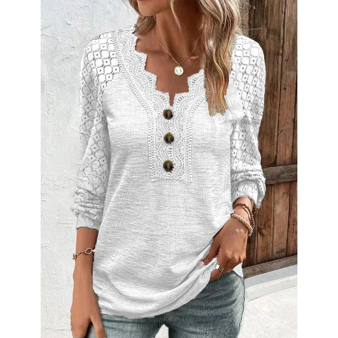 Women's patchwork lace T-shirt