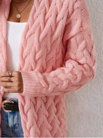 Women's pink sweater cardigan