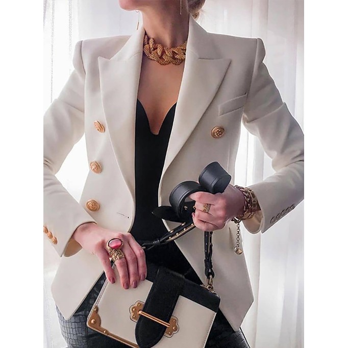 Women's Slim Solid Color Fashion Casual Suit Jacket