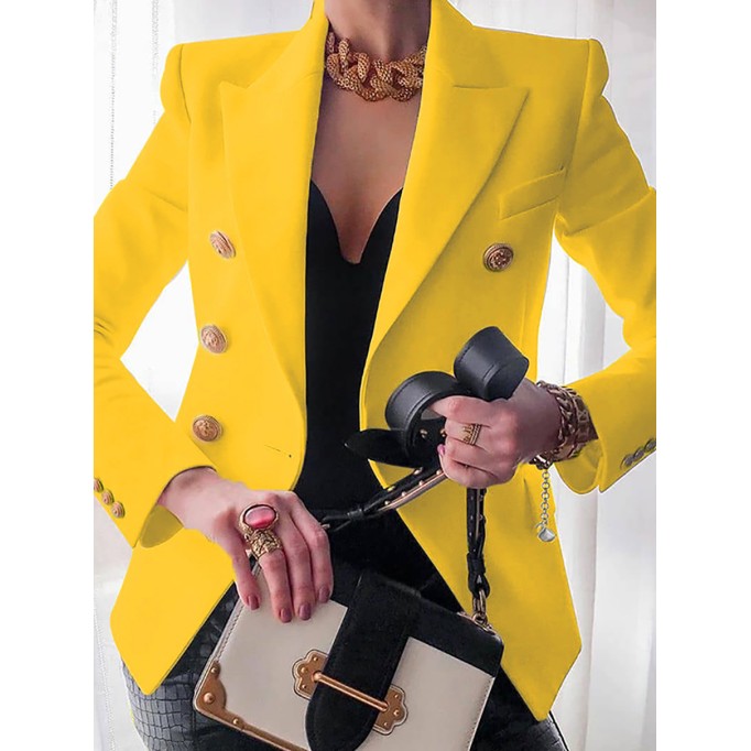 Women's Slim Solid Color Fashion Casual Suit Jacket