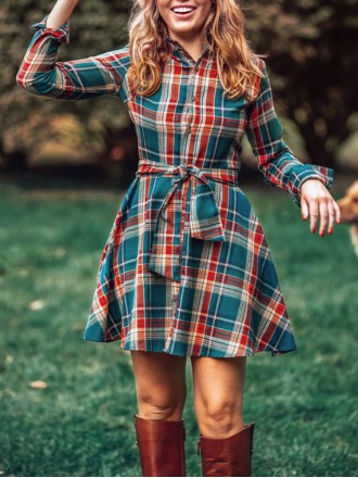 Woodstock Trail Flannel Dress